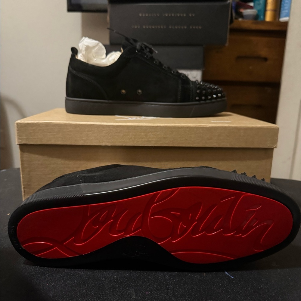 Christian Louboutin Black Studded Sneakers